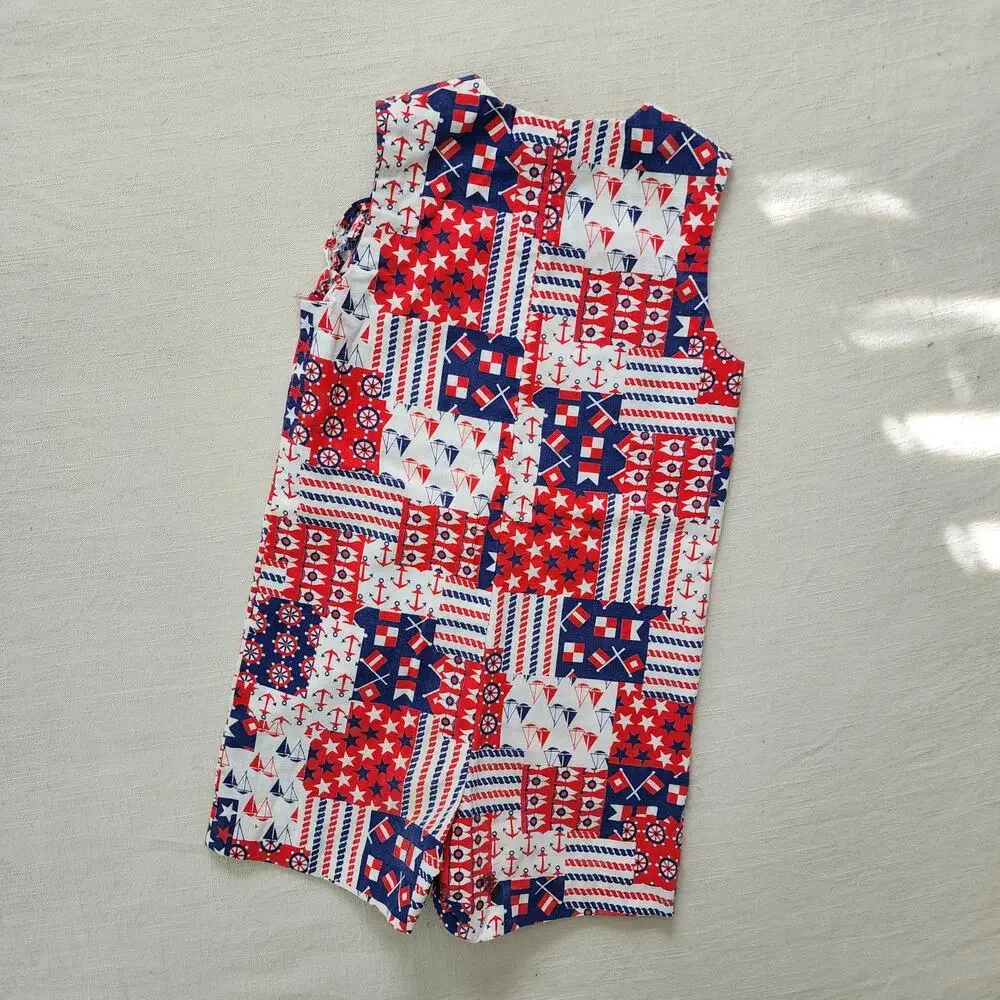 Vintage Patriotic Sailor Jon Jon kids 6/7